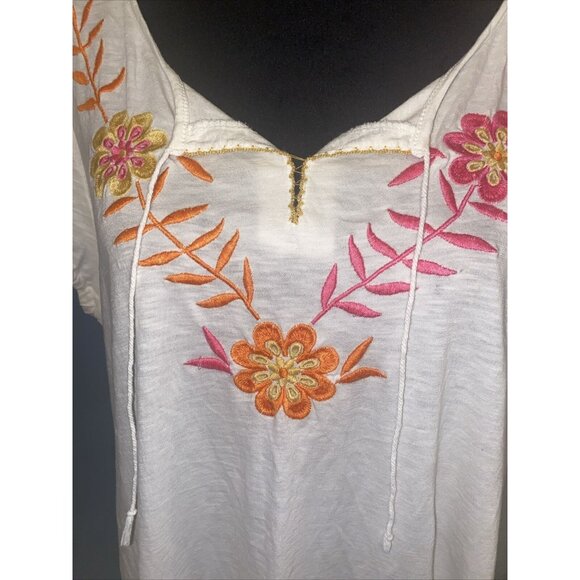 GH Bass & Co. Women's V-Neck, Short Sleeve Shirt/Top Size XXL Blouse Lightweight - Picture 9 of 11